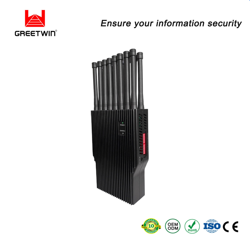 手机干扰器 VHF UHF GPS 蓝牙 16 天线 2G 3G 4G 5G 拦截器