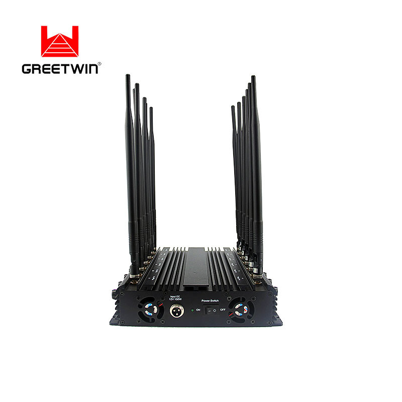 34W AC100V 手机信号屏蔽器 12 波段 380mm 天线 GSM