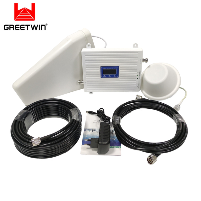 60dB GSM 2g 3G 4G 移动信号增强器三频 900/1800/2100MHz