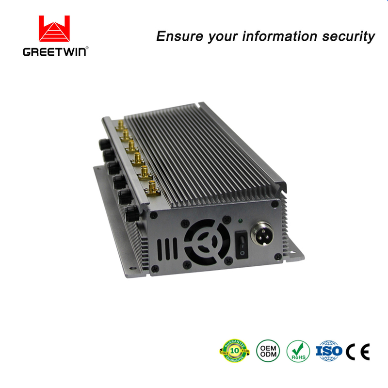 手机 2G 3G 4G Wifi 干扰器 6 频段 38W 可调节输出功率信号阻断器