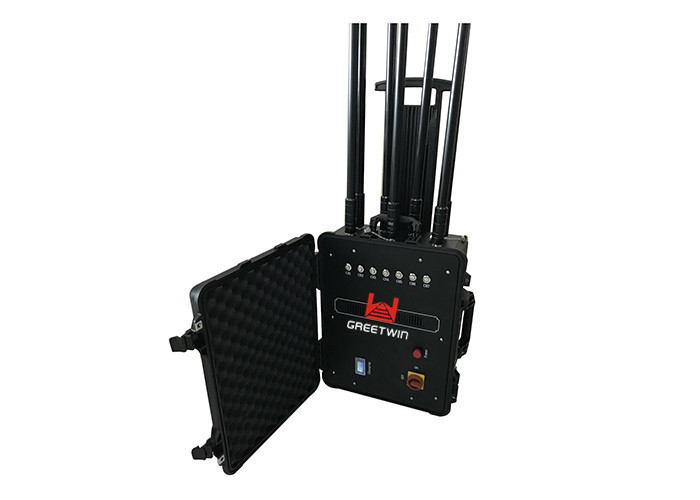 250W 大功率信号屏蔽器 150m 范围 OEM 带全向天线