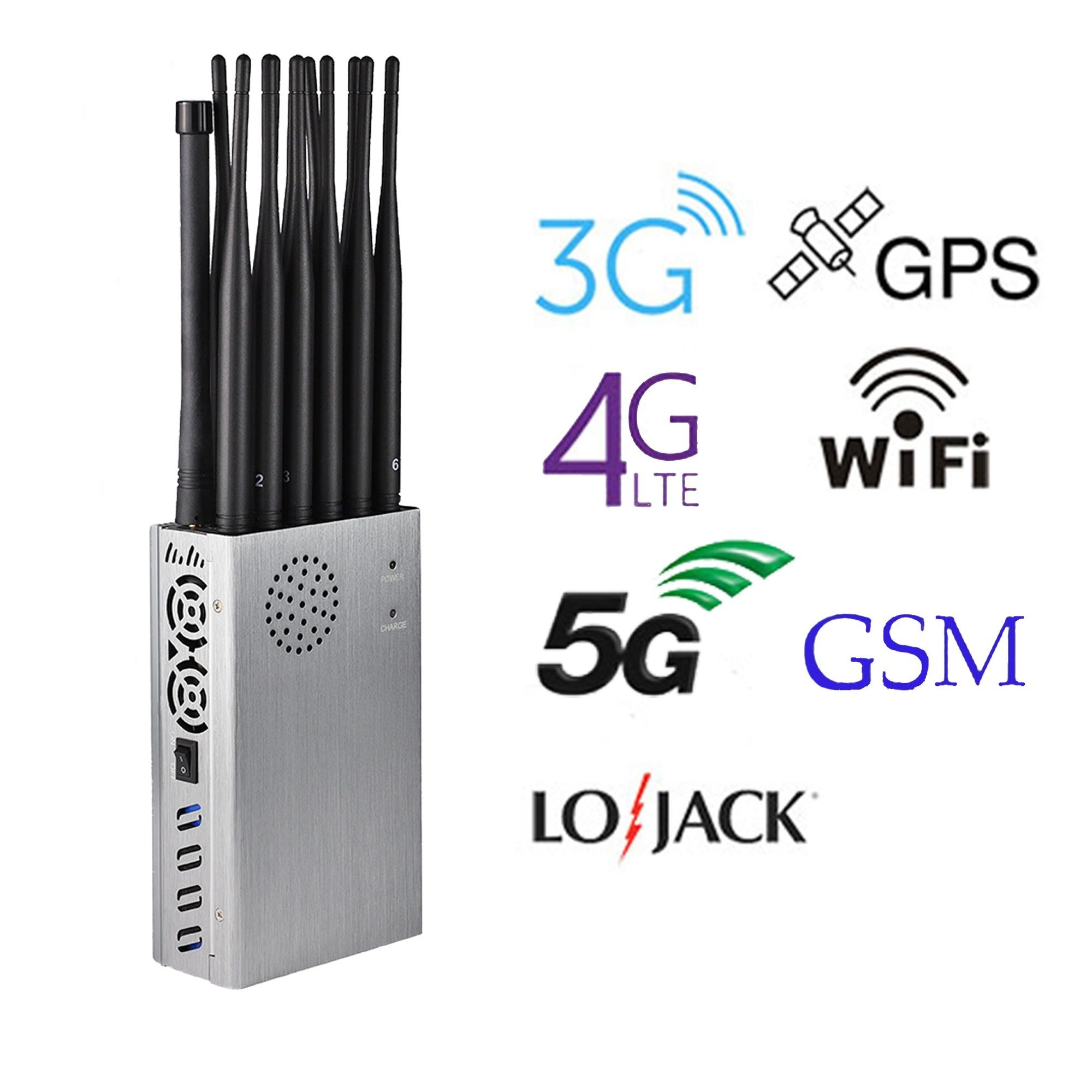 GPS GSM 2.4G 5.8G 2.0dbi 蓝牙信号阻断器 10000mAh