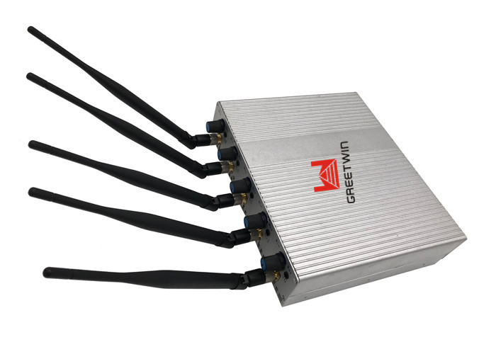 对讲机五频段手机信号屏蔽器 WiFi 屏蔽带可调节按钮