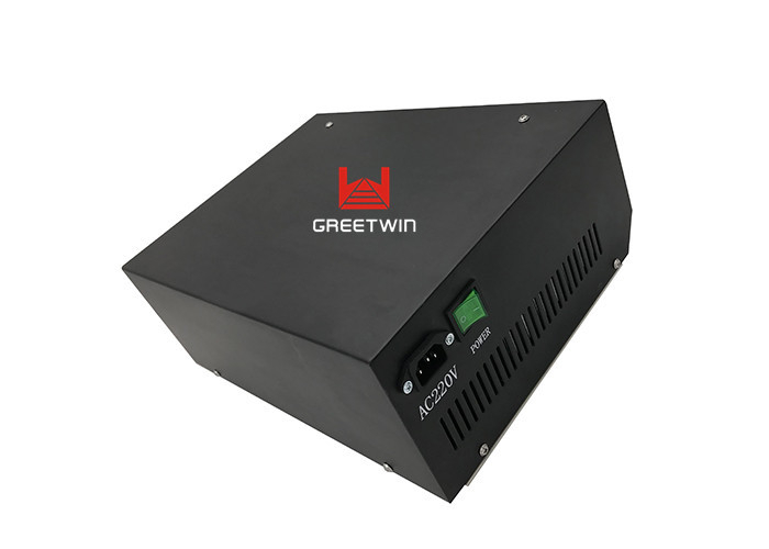 80W 大功率四频段手机信号屏蔽器，带 20 至 100m 干扰表