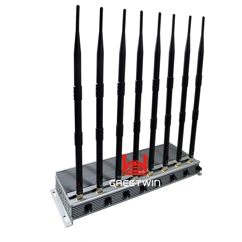 强大的WIFI手机信号屏蔽器8天线室内可调46W输出功率