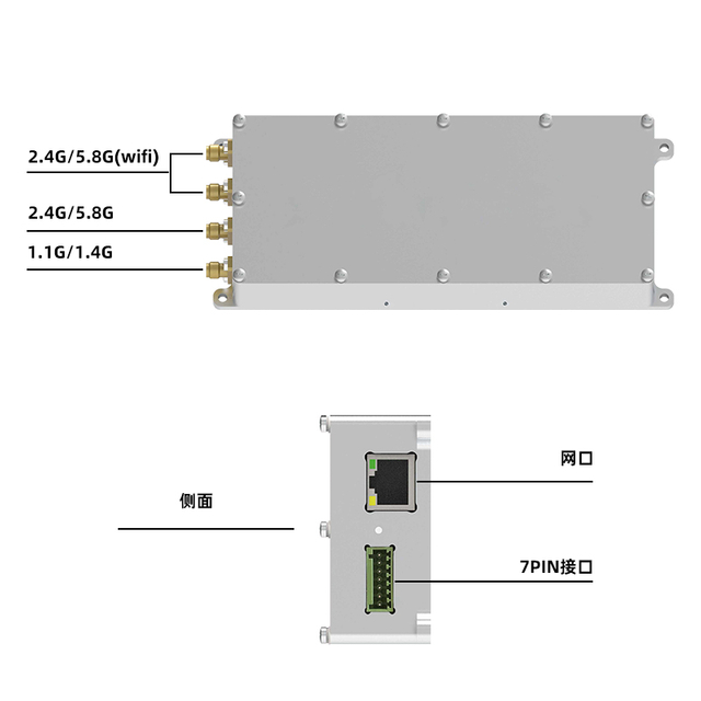 900MHz 1.1G-1.4G 2.4G 5.8G穿越机无人机探测模块距离800-2000m